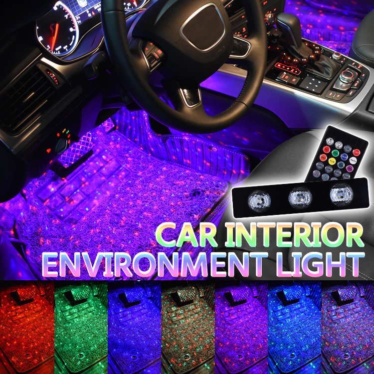 Car Interior Ambient Lighting- (Contains 4 light bars)