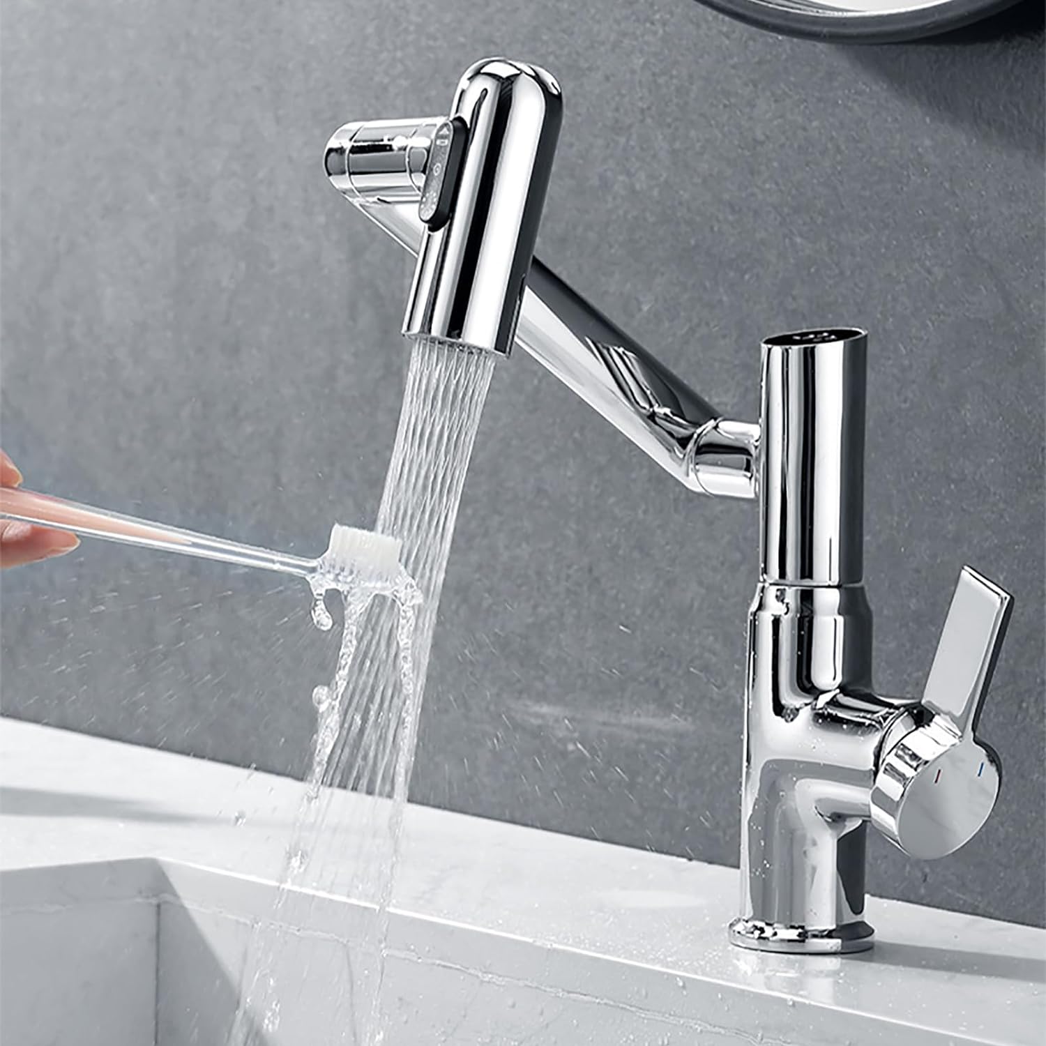 Smart Digital Display Hot and Cold Bathroom Basin Faucet