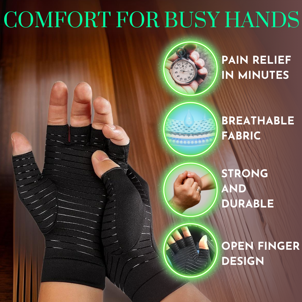 Lux Copper Compression Gloves