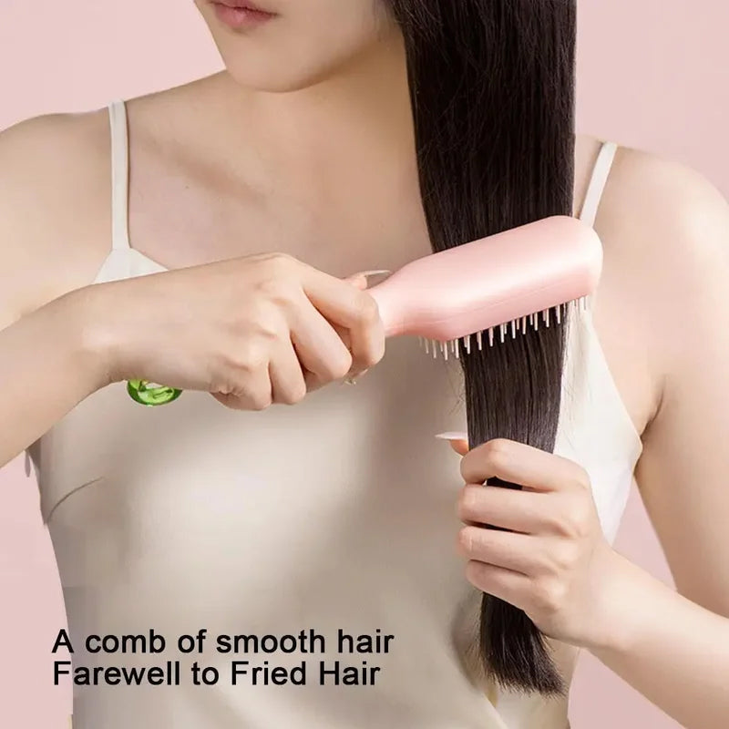 Self-Cleaning Anti-Static Massage Hair Brush - Luxinsly