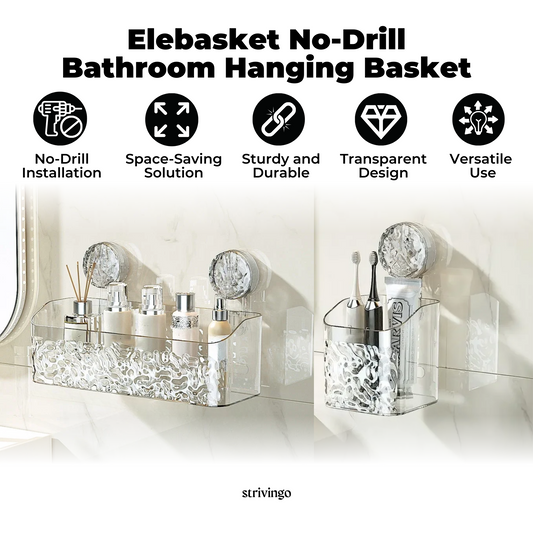 No-Drill Bathroom Hanging Basket | LAST DAY OF SALE! - Luxinsly