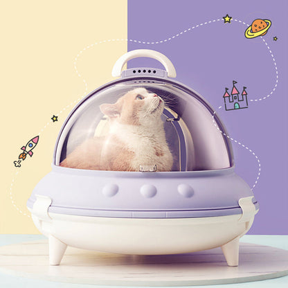 Spaceship-Inspired Cat Litter Box - Luxinsly