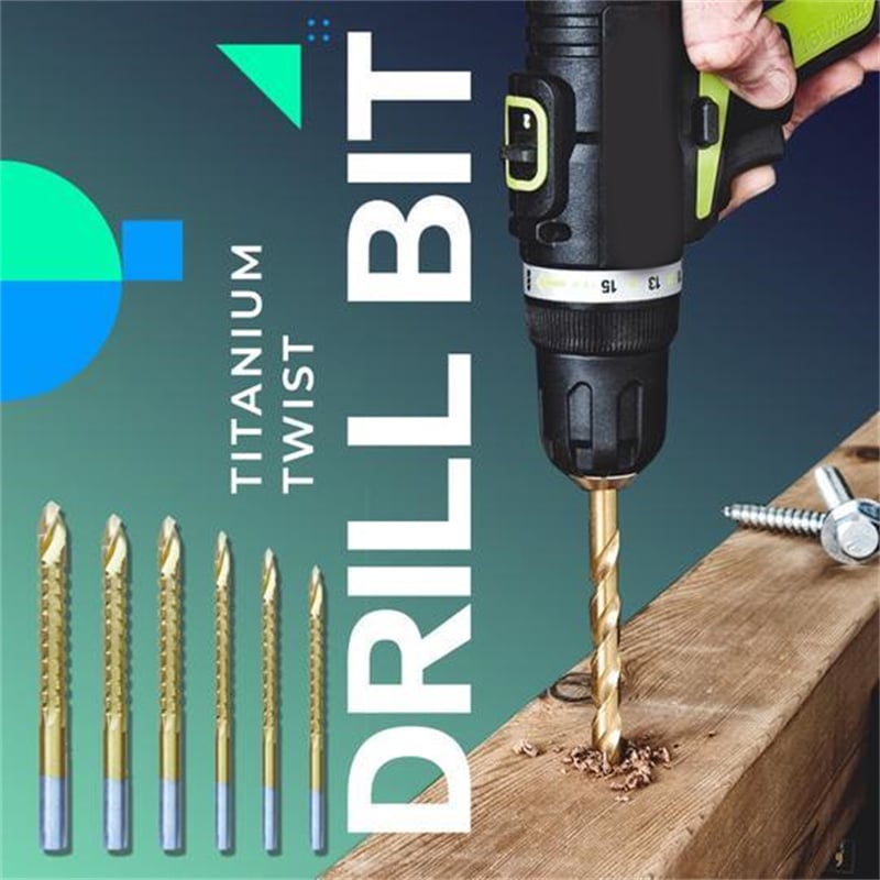 6-Piece Twist Drill Bit Set - Essential Power Tool Accessories 🔥