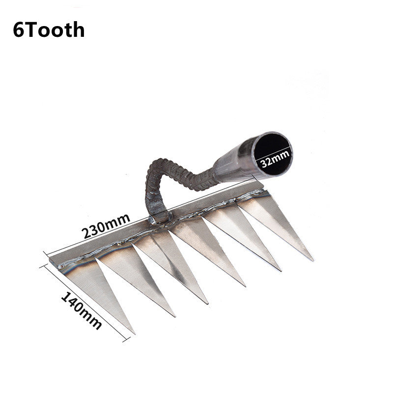 Heavy-Duty Garden Weeding Rake Tool