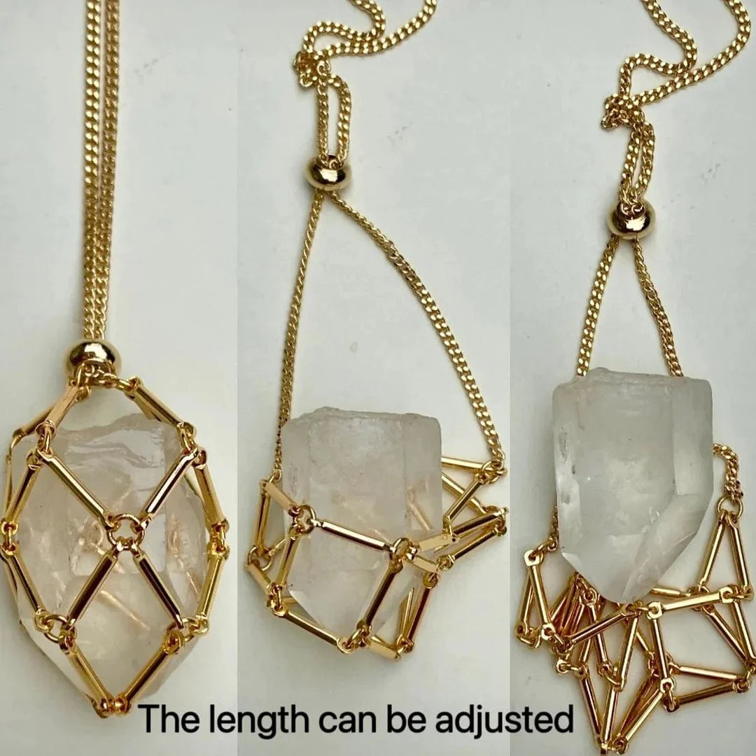2023 Crystal Stone Holder Necklace with Complimentary Crystal