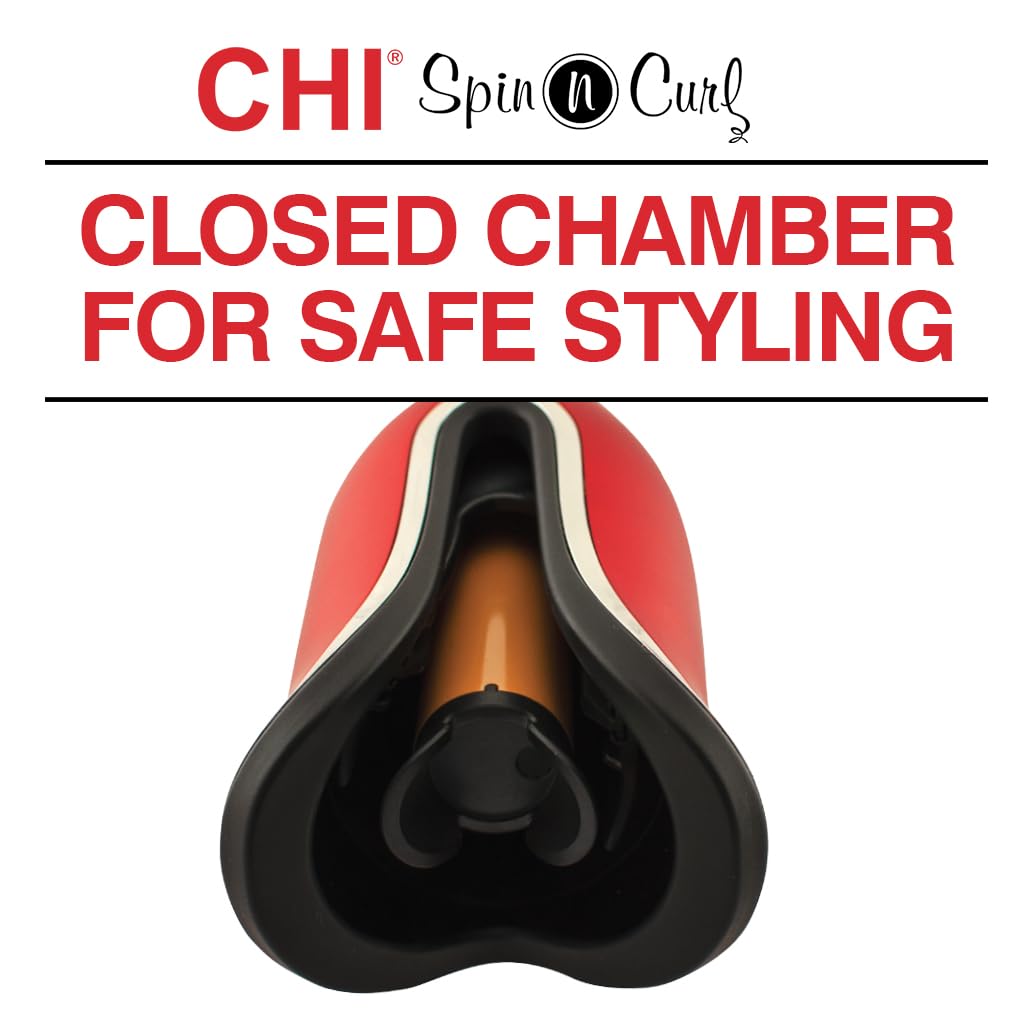 CHI Spin N Curl Curling Iron: Effortless Healthy & Shiny Curls and Waves | FINAL DAY OF SALE!