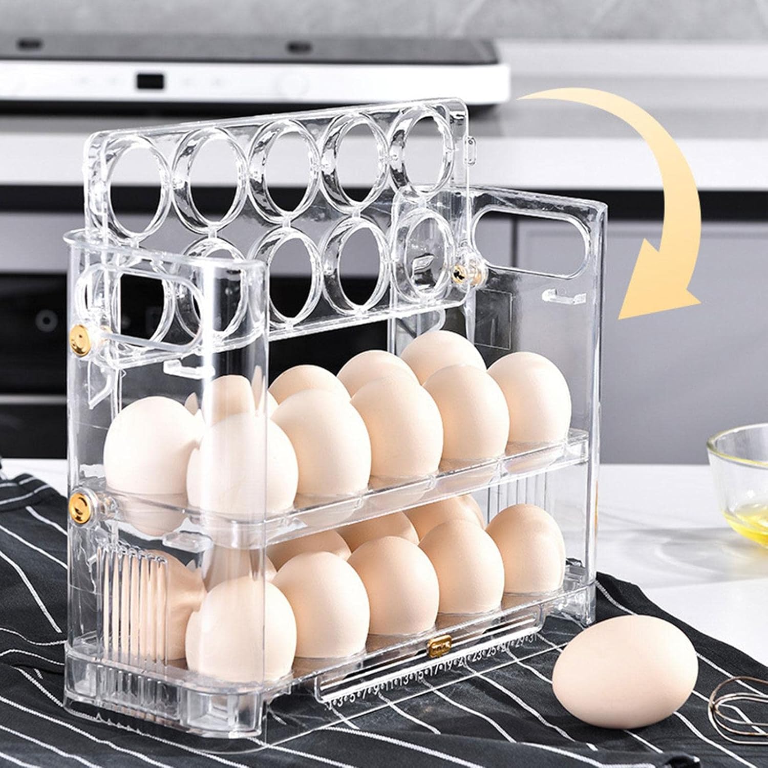 3-Layer Egg Holder for Refrigerator - Luxinsly