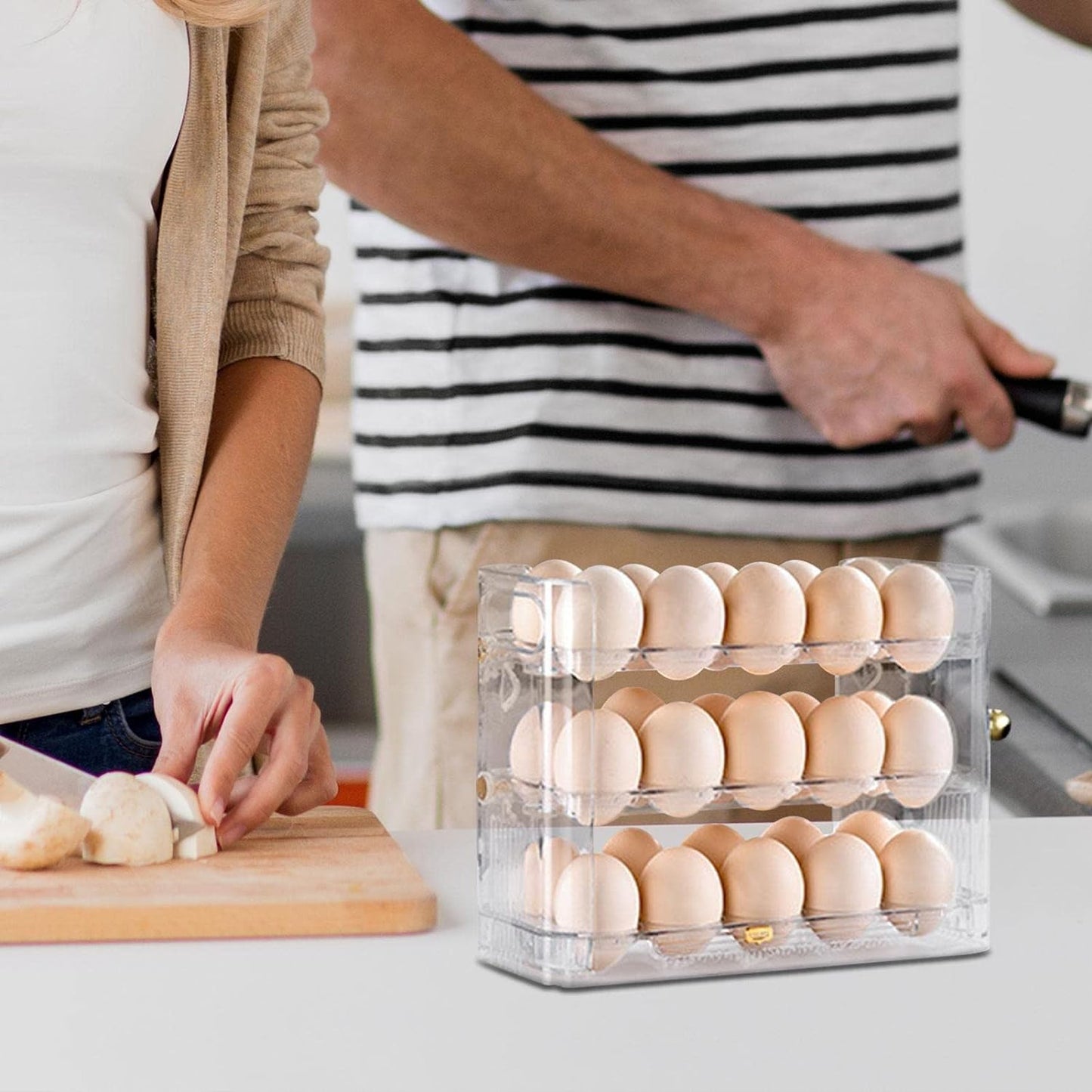 3-Layer Egg Holder for Refrigerator - Luxinsly