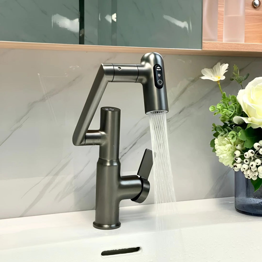 Smart Digital Display Hot and Cold Bathroom Basin Faucet