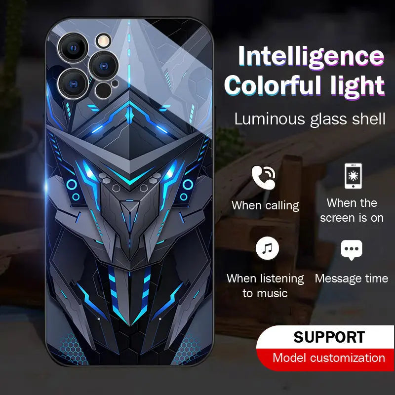 Cool Mecha Smart Flash Case for Apple iPhone - Luxinsly