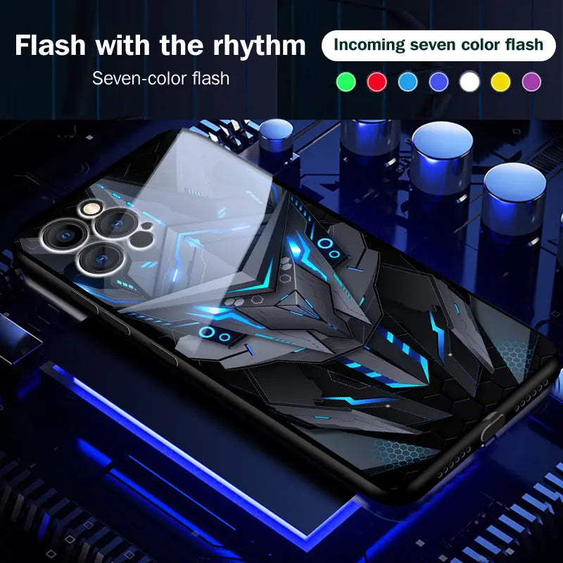 Cool Mecha Smart Flash Case for Apple iPhone - Luxinsly