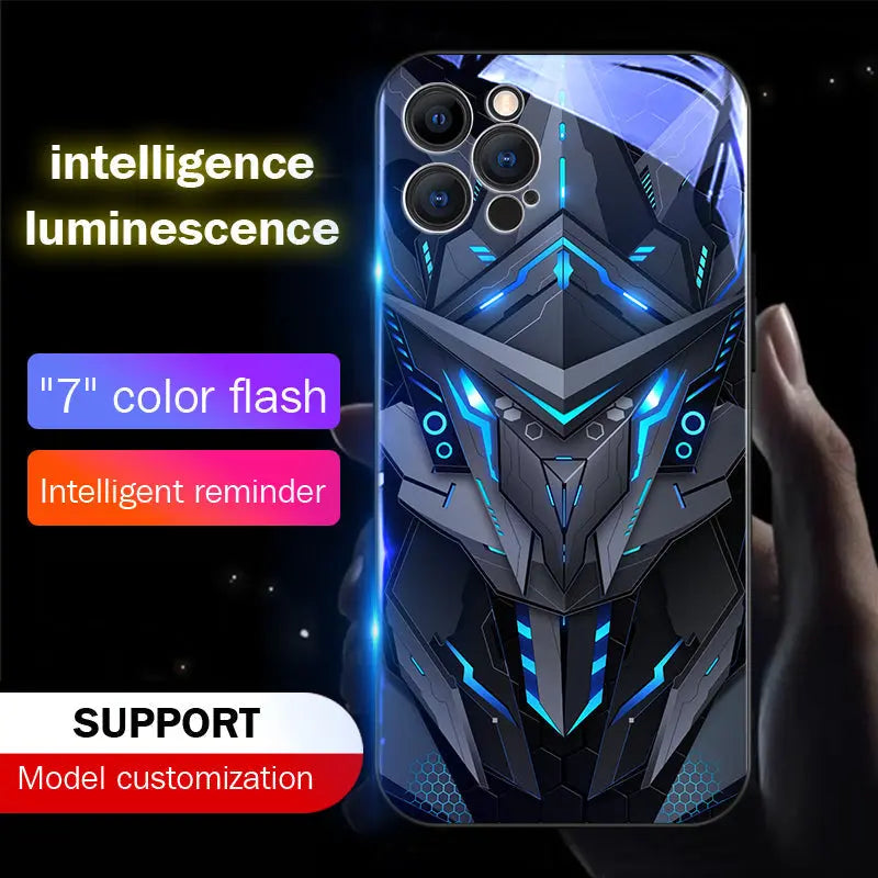 Cool Mecha Smart Flash Case for Apple iPhone - Luxinsly