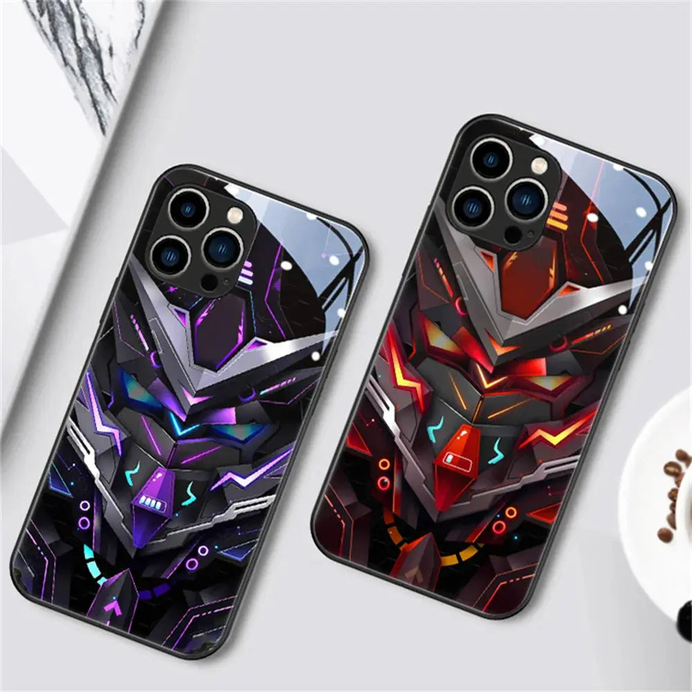 Cool Mecha Smart Flash Case for Apple iPhone - Luxinsly