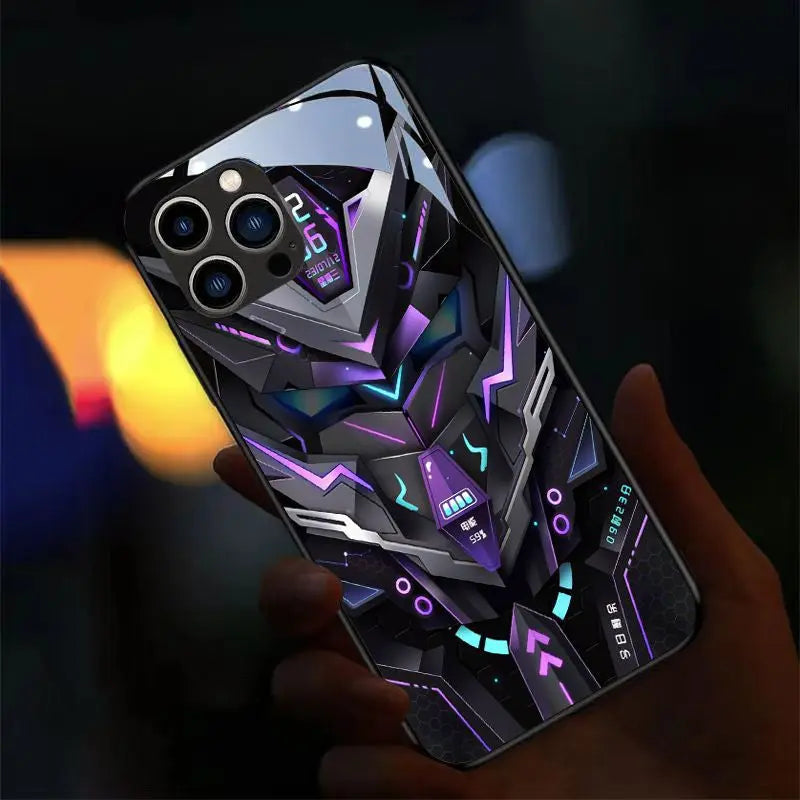 Cool Mecha Smart Flash Case for Apple iPhone - Luxinsly