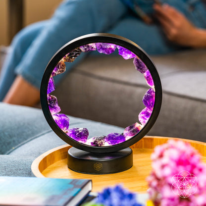 Amethyst Halo Lamp for Spiritual Protection - Luxinsly