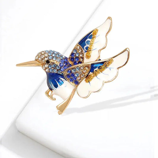 Elegant Hummingbird Brooch Luxinsly