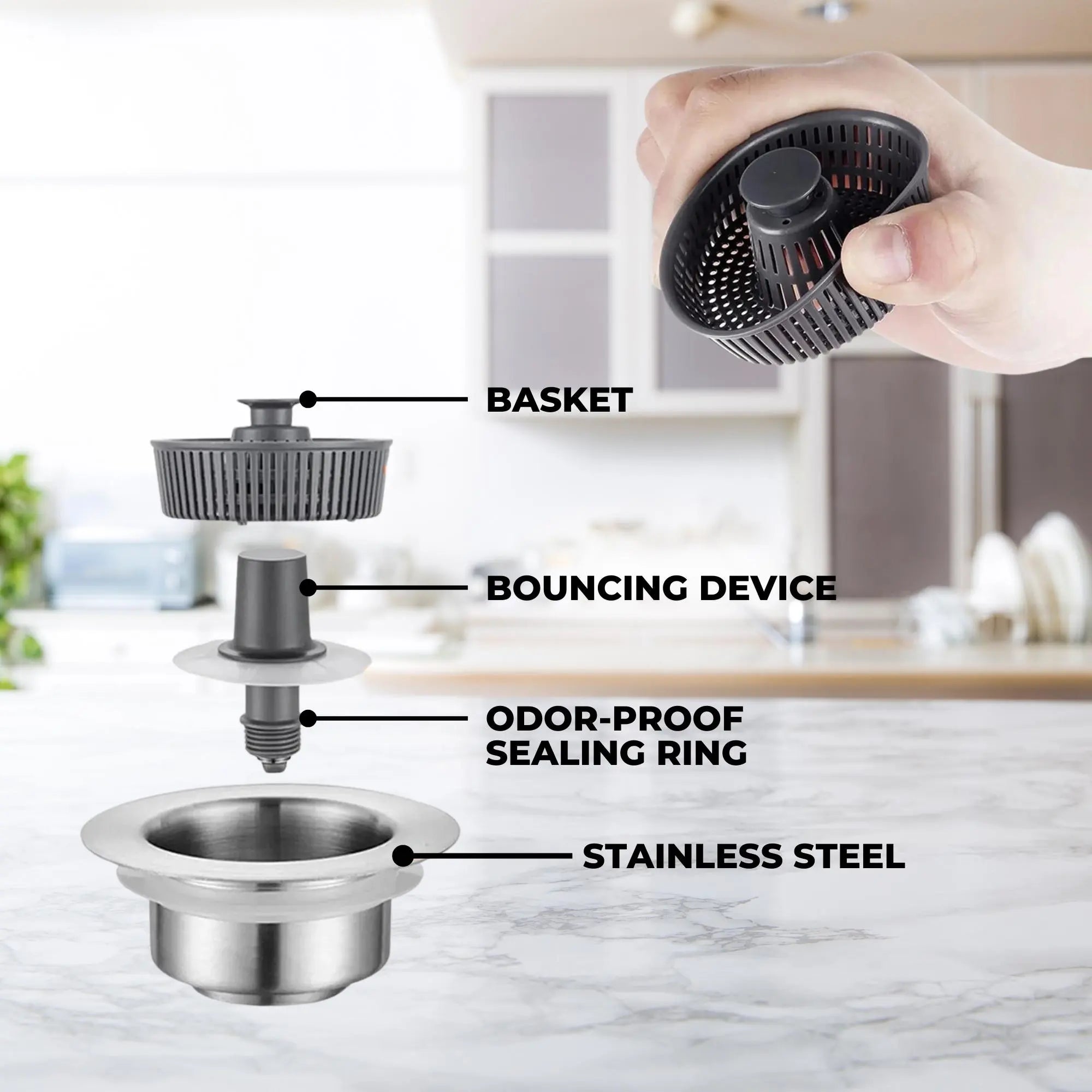 FlexSink 3-in-1 Push-Type Sink Aid & Stopper | BUY 1 GET 1 FREE (2PCS) Luxinsly