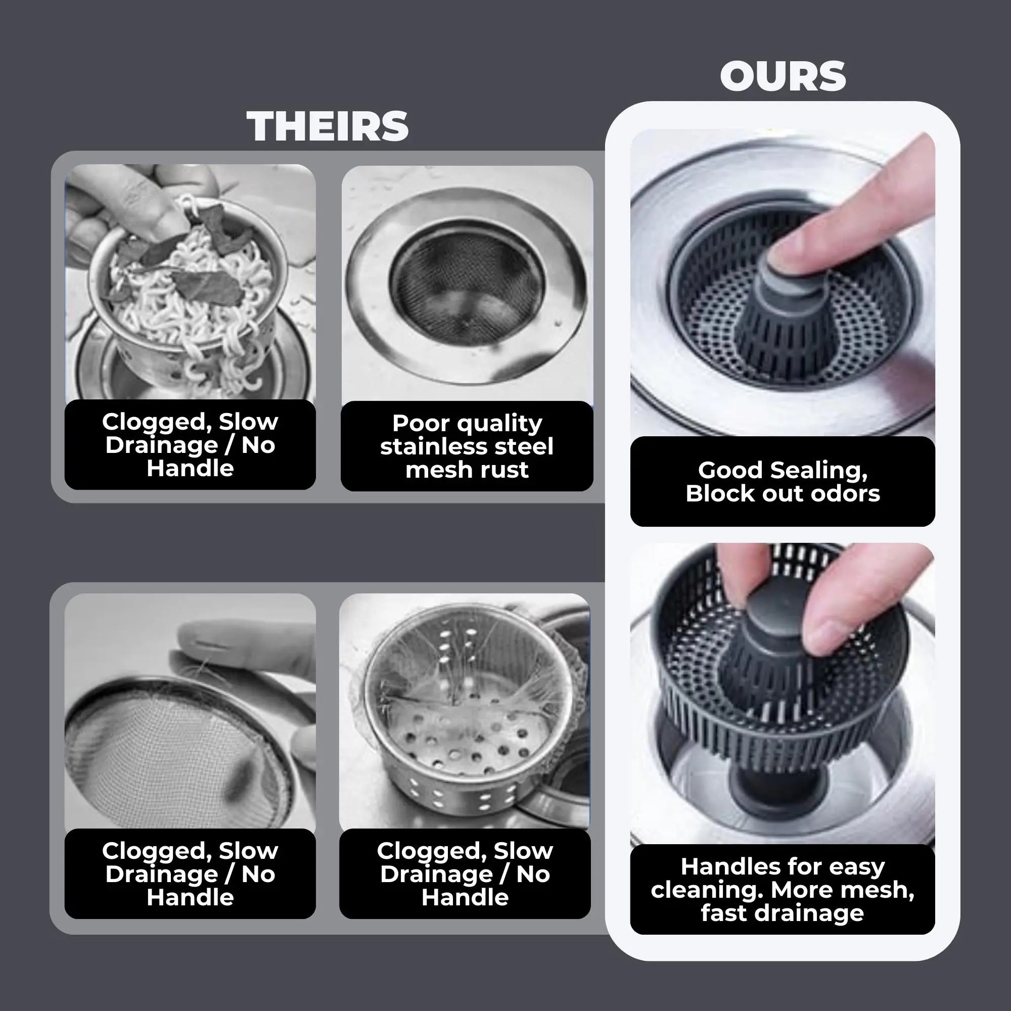 FlexSink 3-in-1 Push-Type Sink Aid & Stopper | BUY 1 GET 1 FREE (2PCS) Luxinsly