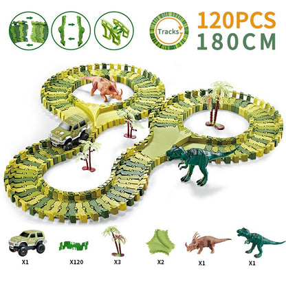 Dinosaur Racing Track Toy Set - Luxinsly