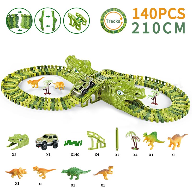 Dinosaur Racing Track Toy Set - Luxinsly