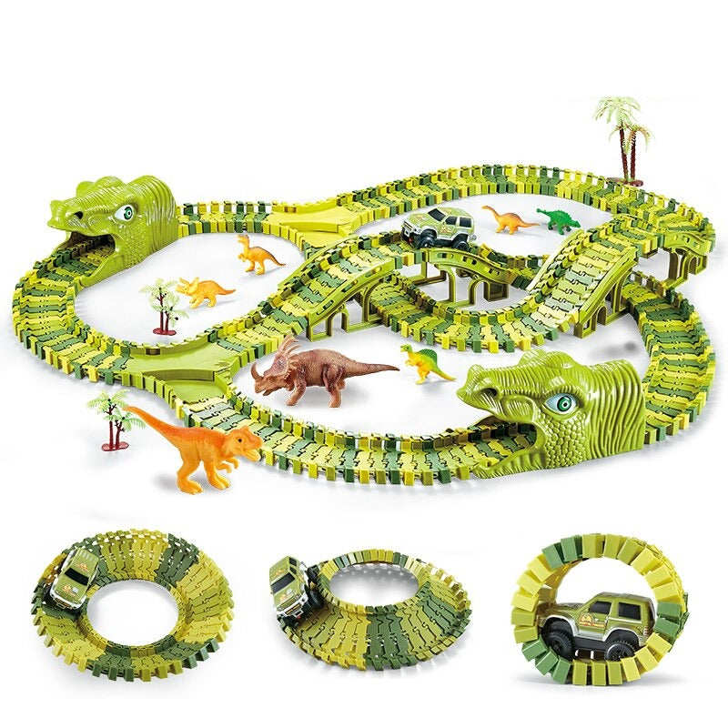 Dinosaur Racing Track Toy Set - Luxinsly