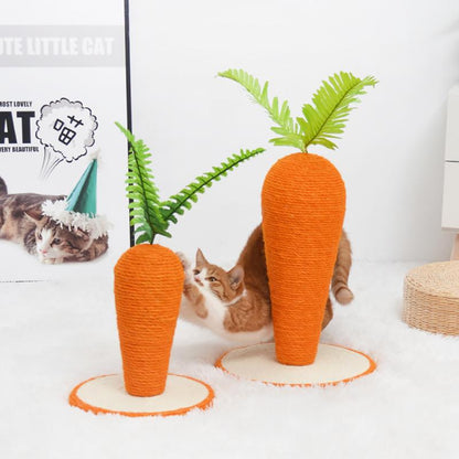 Sisal Carrot Cat Scratching Post | Durable & Fun for All Cats - Luxinsly