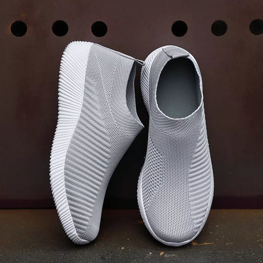 High-Quality Women's Vulcanized Sneakers: Slip-On Flats and Loafers in Plus Size 42 for Walking - Luxinsly