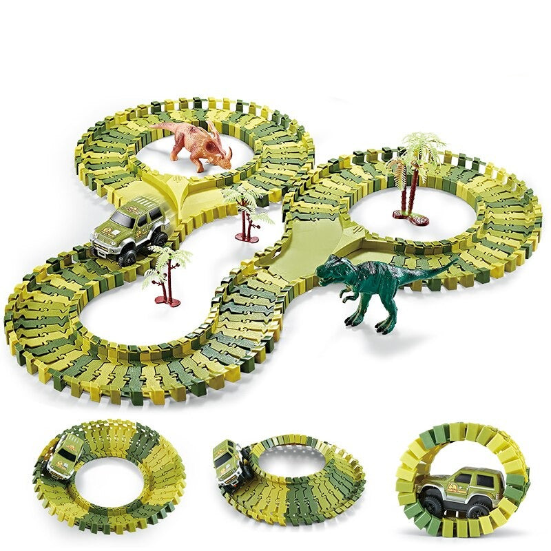 Dinosaur Racing Track Toy Set - Luxinsly