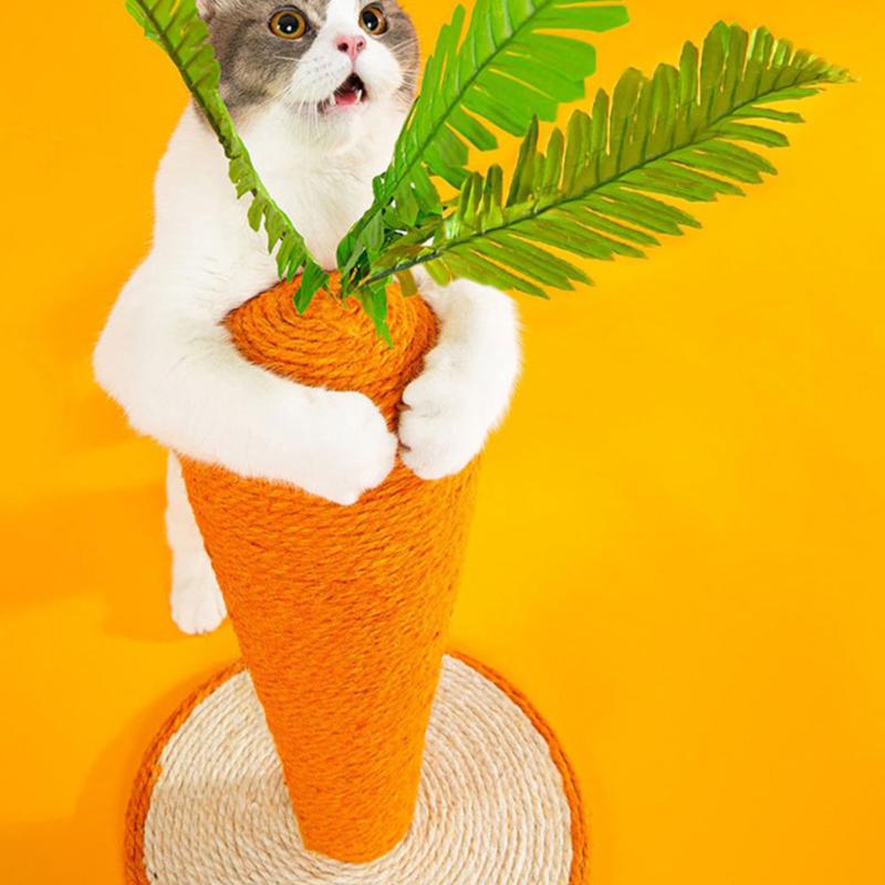 Sisal Carrot Cat Scratching Post | Durable & Fun for All Cats - Luxinsly