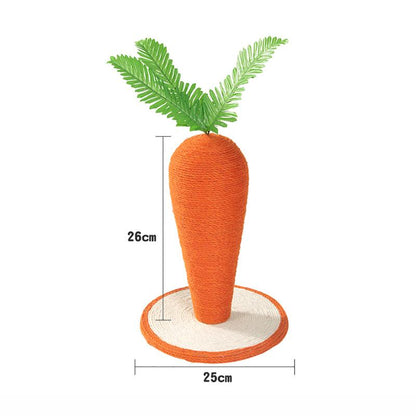 Sisal Carrot Cat Scratching Post | Durable & Fun for All Cats - Luxinsly