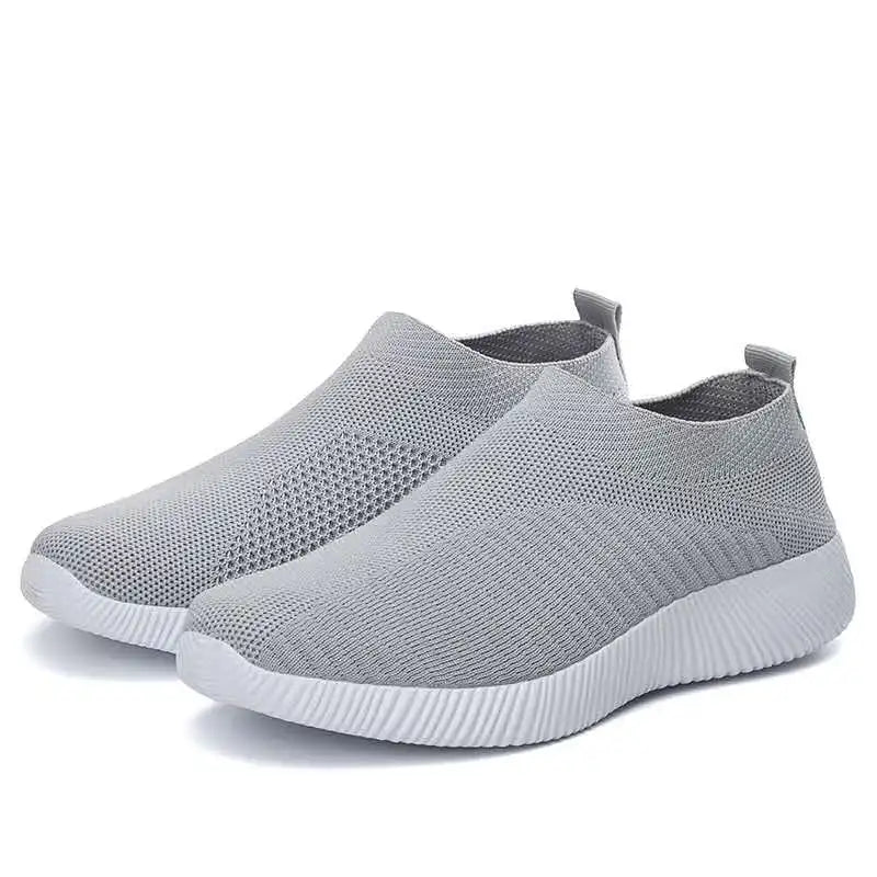 High-Quality Women's Vulcanized Sneakers: Slip-On Flats and Loafers in Plus Size 42 for Walking