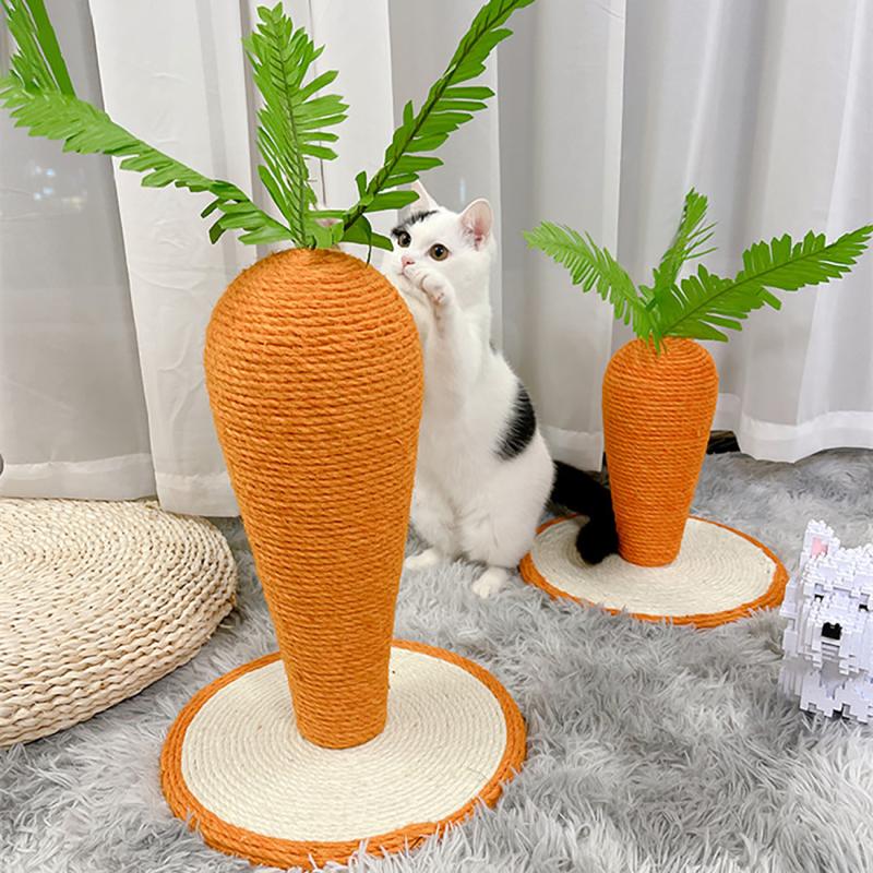 Sisal Carrot Cat Scratching Post | Durable & Fun for All Cats - Luxinsly