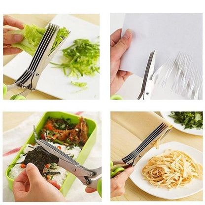 5 Blade Kitchen Salad Scissors - Luxinsly