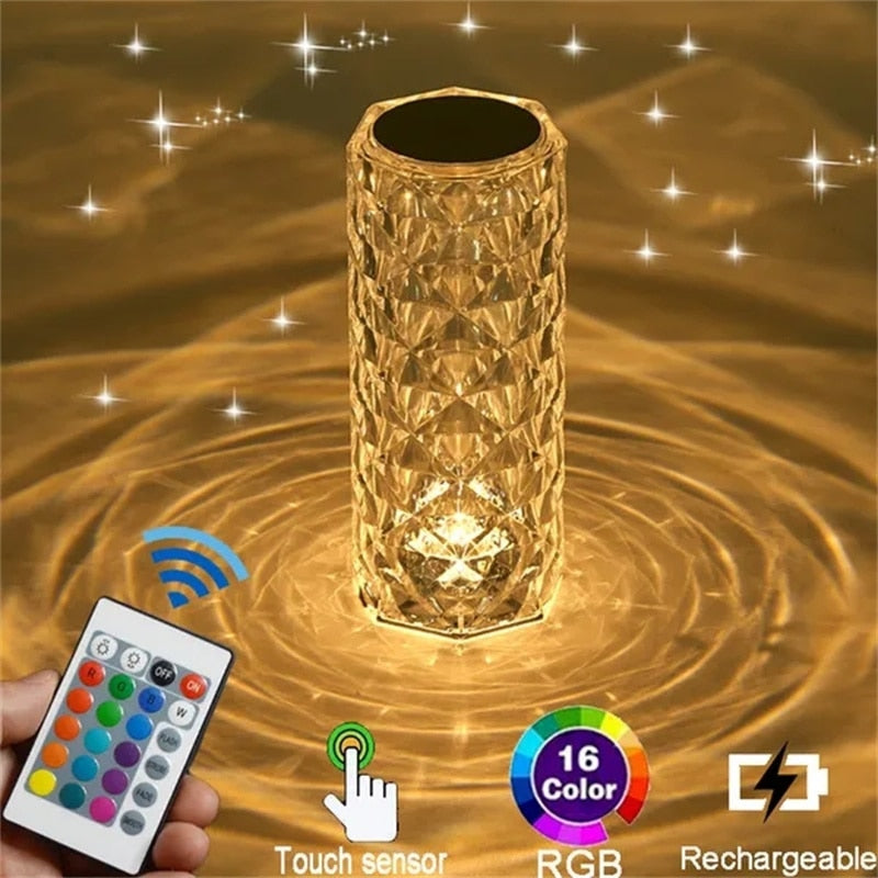 Crystal LED Diamond Touch Lamp