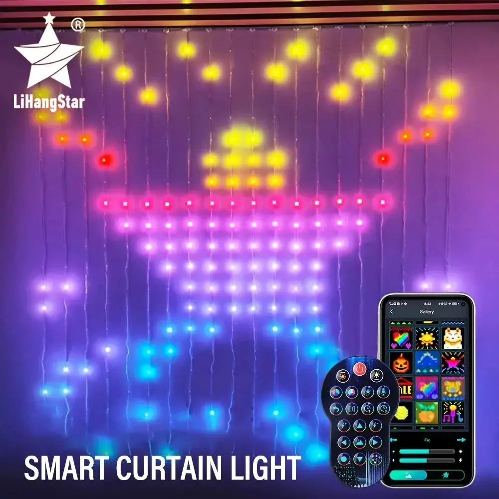 LED Rhythm Curtains with Lights Luxinsly