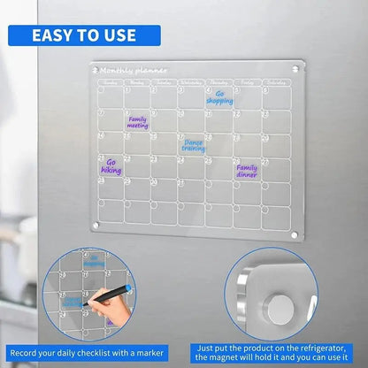 Magnetic Schedule Planner For Fridge Luxinsly