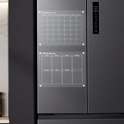 Magnetic Schedule Planner For Fridge Luxinsly