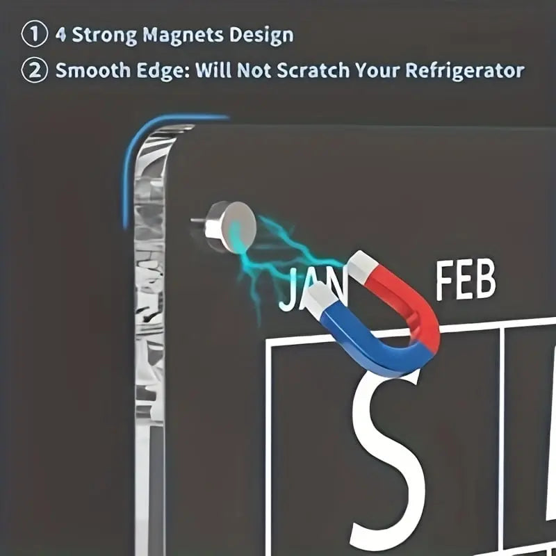 Magnetic Schedule Planner For Fridge Luxinsly