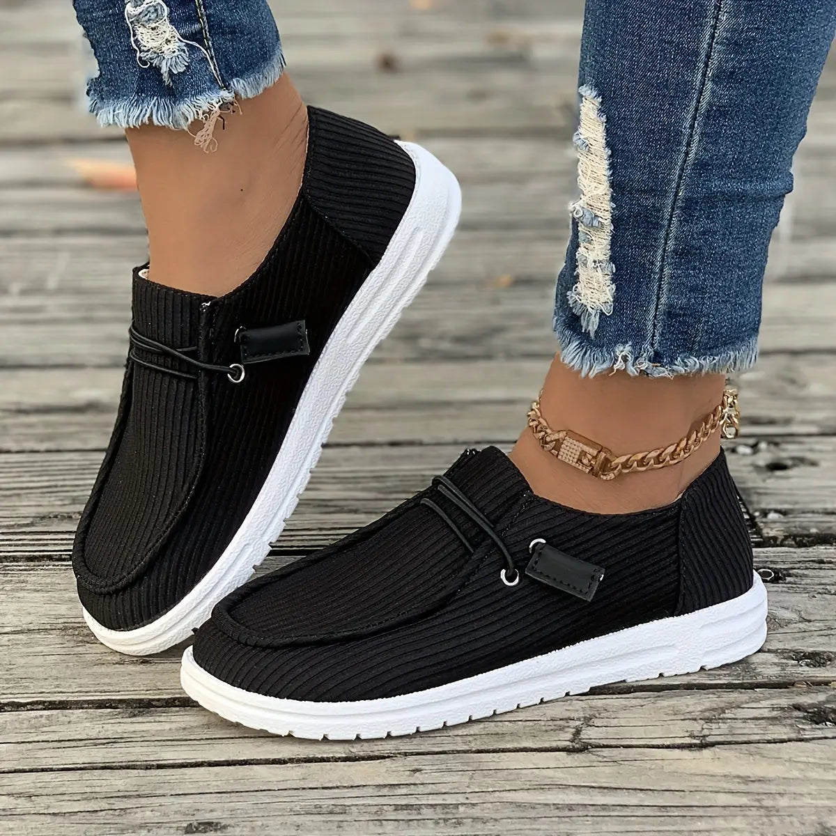 Non Slip Canvas Women Sneakers Luxinsly