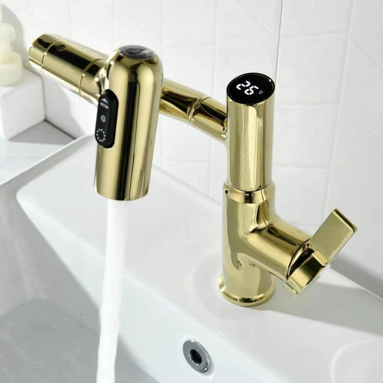 Smart Digital Display Hot and Cold Bathroom Basin Faucet