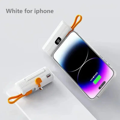 Portable Charger with Built-in Cable and Digital Display - 30000mAh Mini Power Bank for Samsung, iPhone, Xiaomi Luxinsly