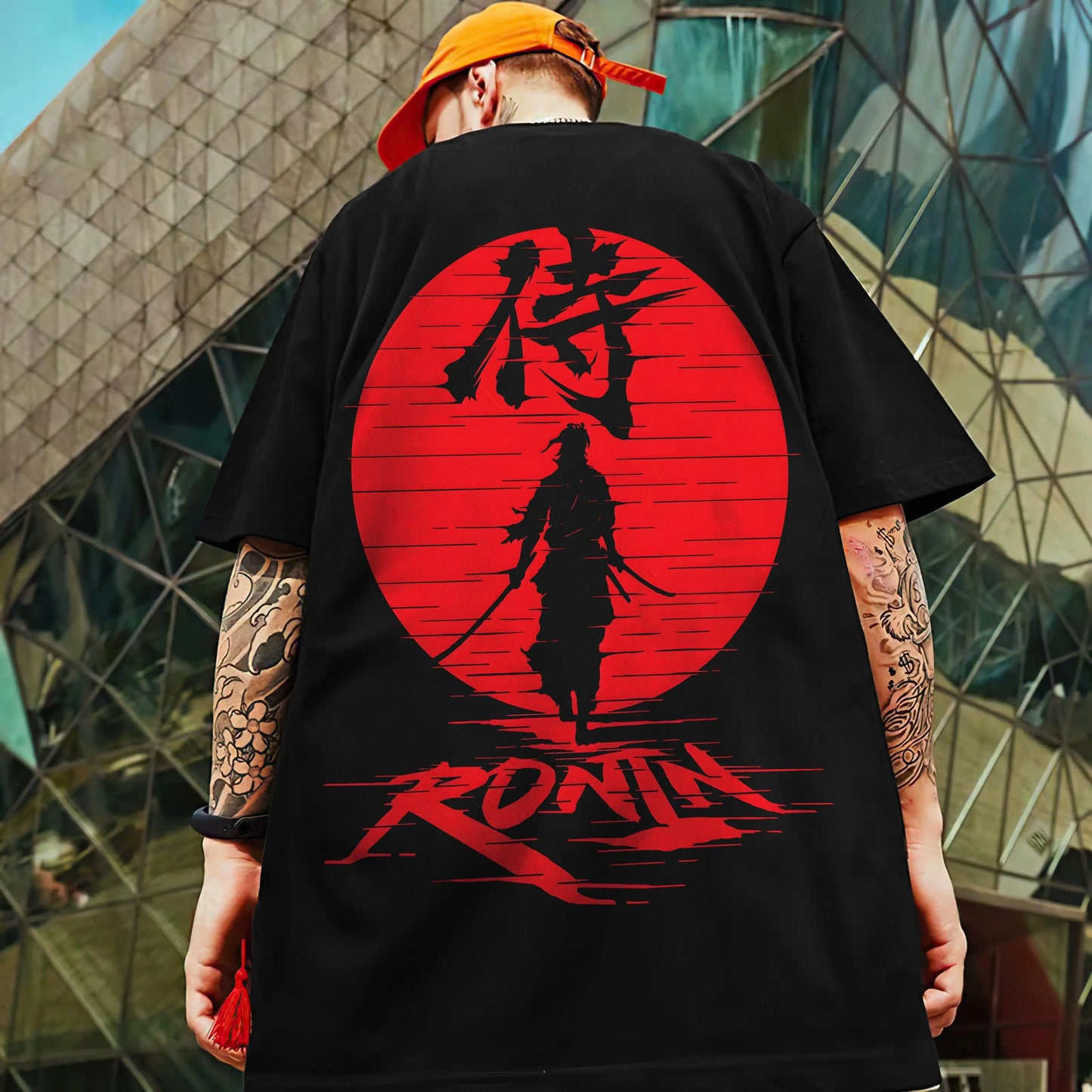 Men's Retro 3D Samurai Sword Print T-Shirt | Loose Fit Harajuku Style Short Sleeve Tee - Luxinsly