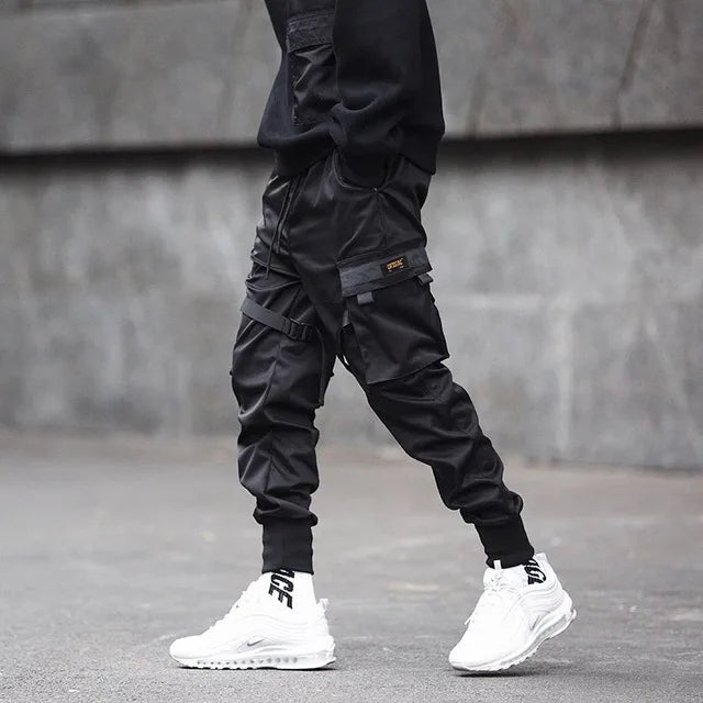 New Streetwear Men's Multi-Pocket Cargo Harem Pants – Hip Hop Casual Joggers - Luxinsly