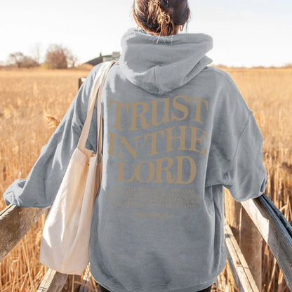 Faith Over Fear Oversized Women's Hoodie Sweatshirt: Trendy Graphic Hooded Sweatshirts for Autumn Casual Wear - Luxinsly