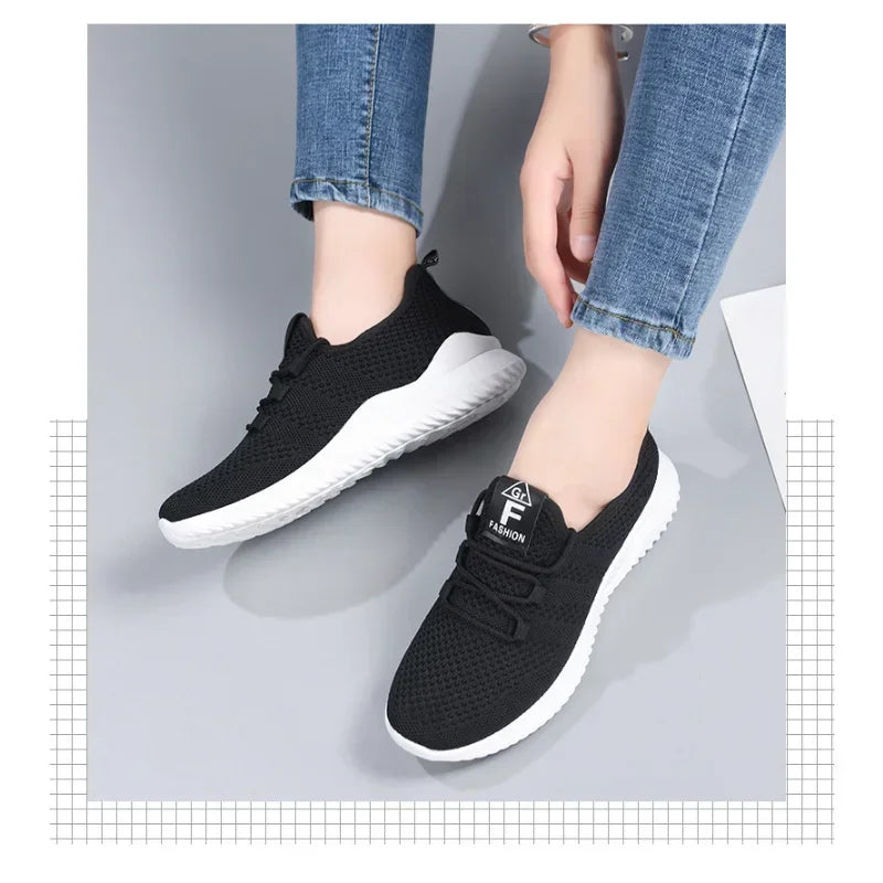 2023 Summer Women's Casual Sneakers: Comfortable Breathable Platform Shoes for Fashionable and Versatile Style - Luxinsly