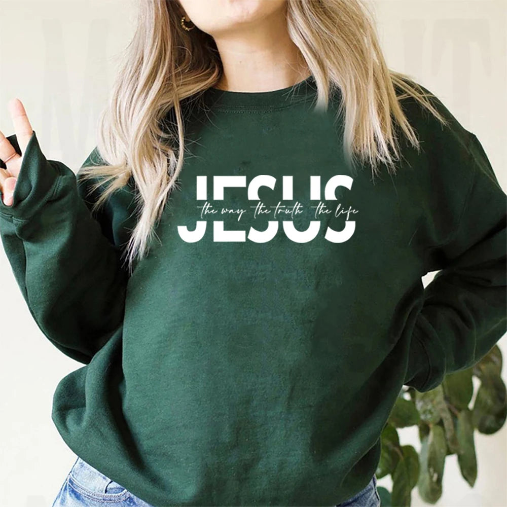 Faith In Jesus Crewneck Sweater - Luxinsly