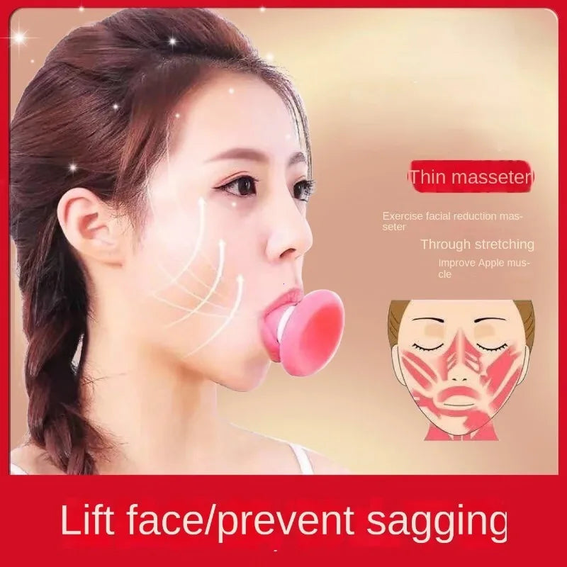 1 PCS V-Shape Face Slimming Lifter - Skin Firming, Double Chin Exerciser, Silica Gel Wrinkle Removal Tool