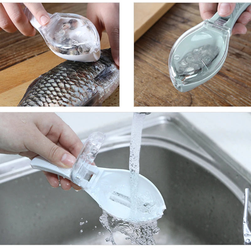 Fish Scale Grater & Scraper with Cover | Efficient Fish Cleaning Tool