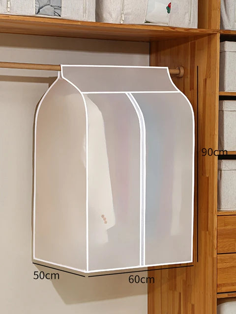 Transparent Waterproof Garment Dust Cover | Hanging Wardrobe Organizer for Clothes Protection