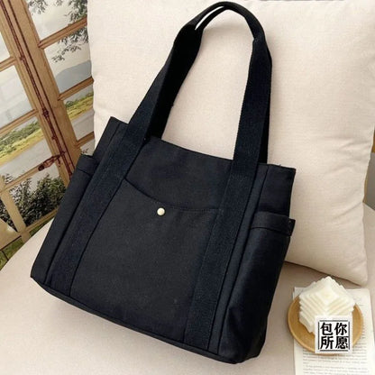 Large Capacity Canvas Tote Bag: College Style Shoulder Bag for Work | LAST DAY FOR SALE! - Luxinsly